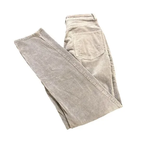 Divided Sz.4 Women's Corduroy Grey Pants 98% Cotton 2% Elastane NICE SOFT - Picture 10 of 12
